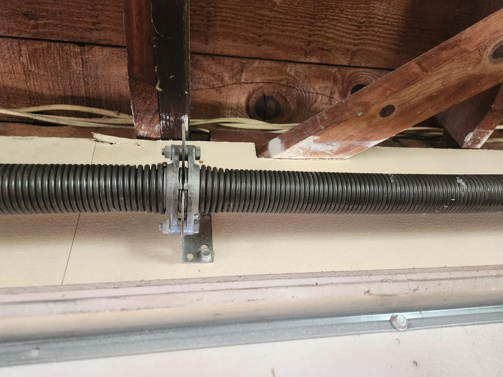 Garage door torsion spring replacement