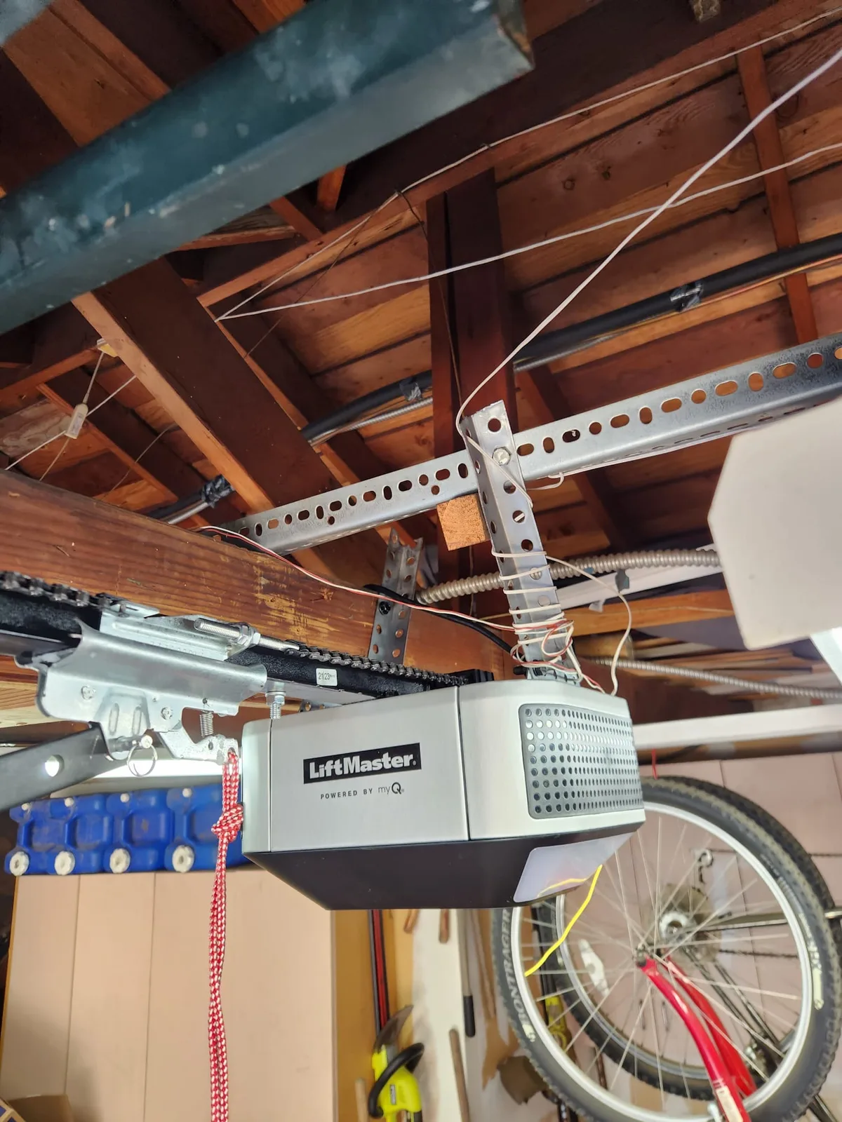 Garage door motor installation