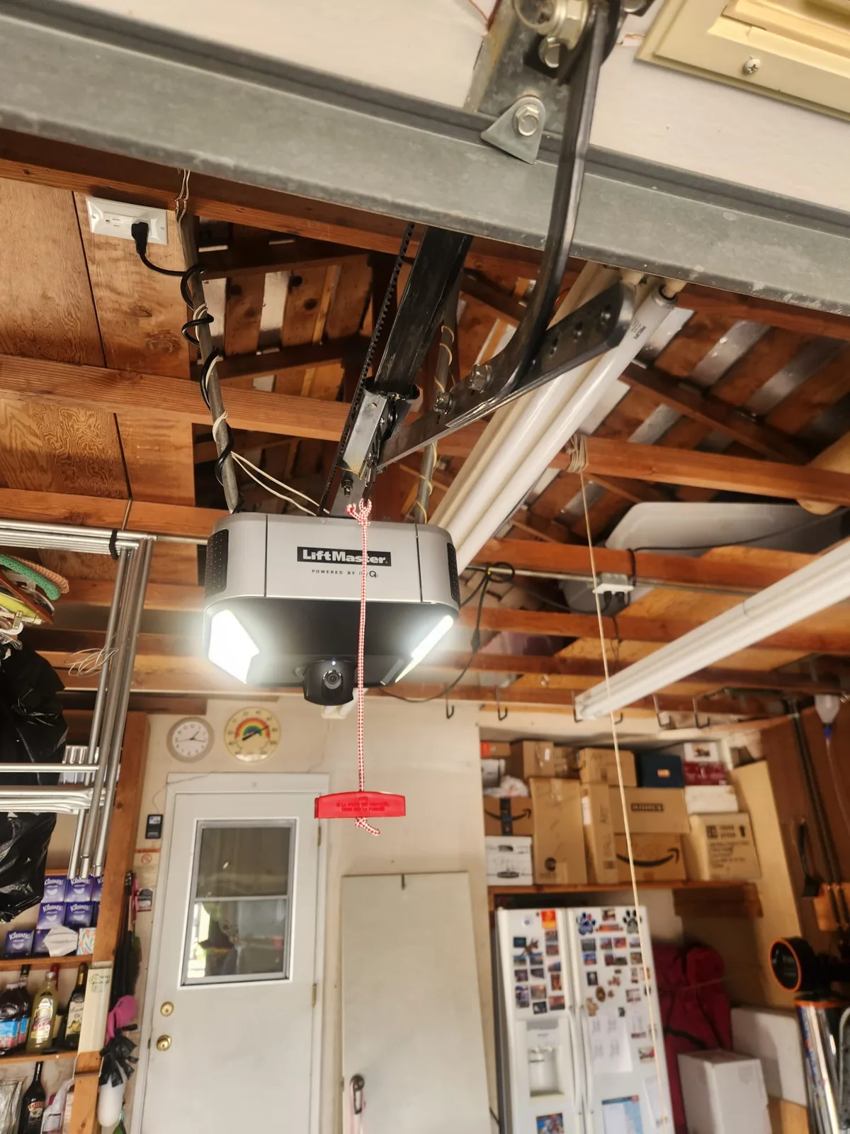 Garage door motor installation