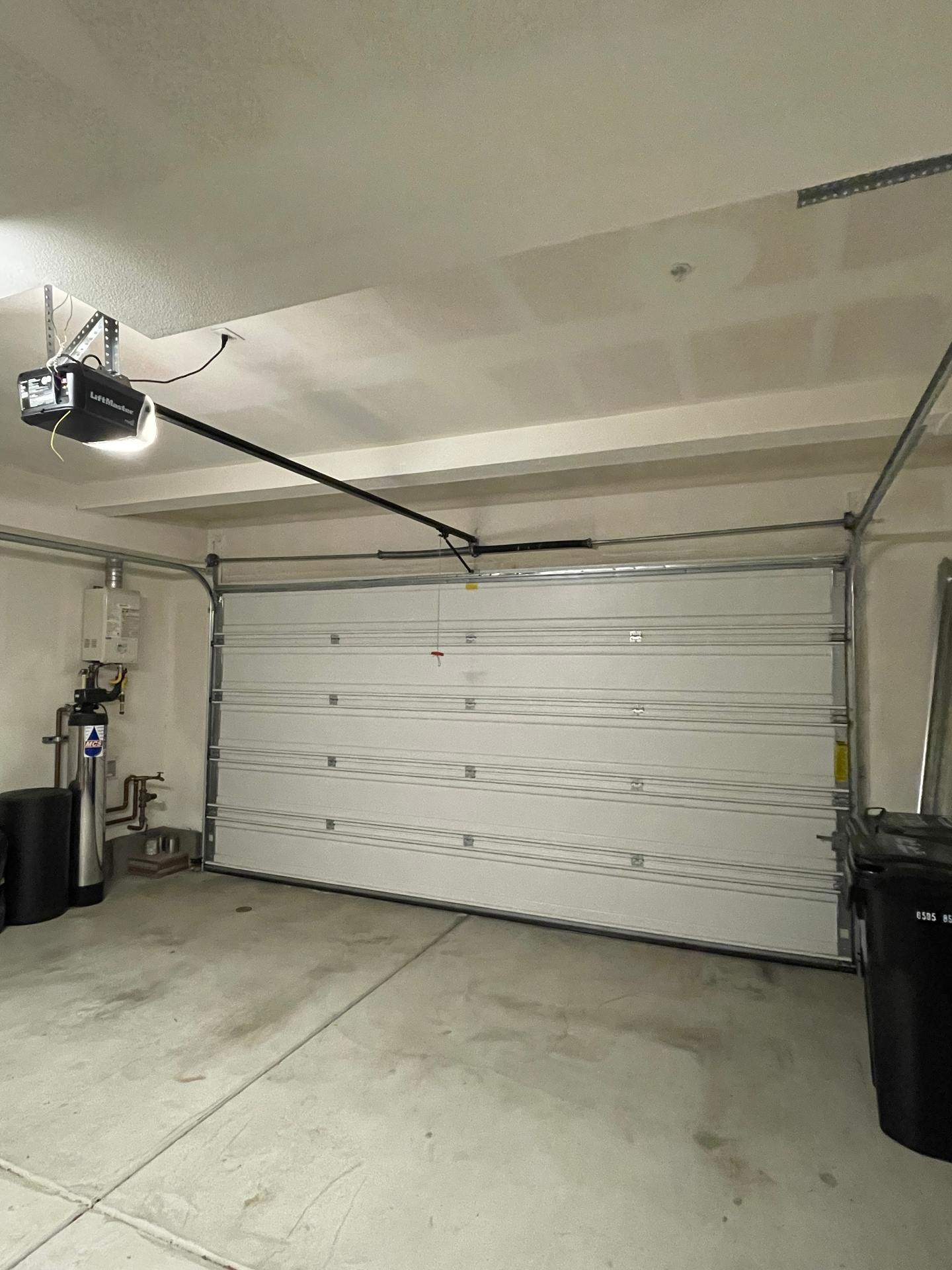 Custom wood garage door installation